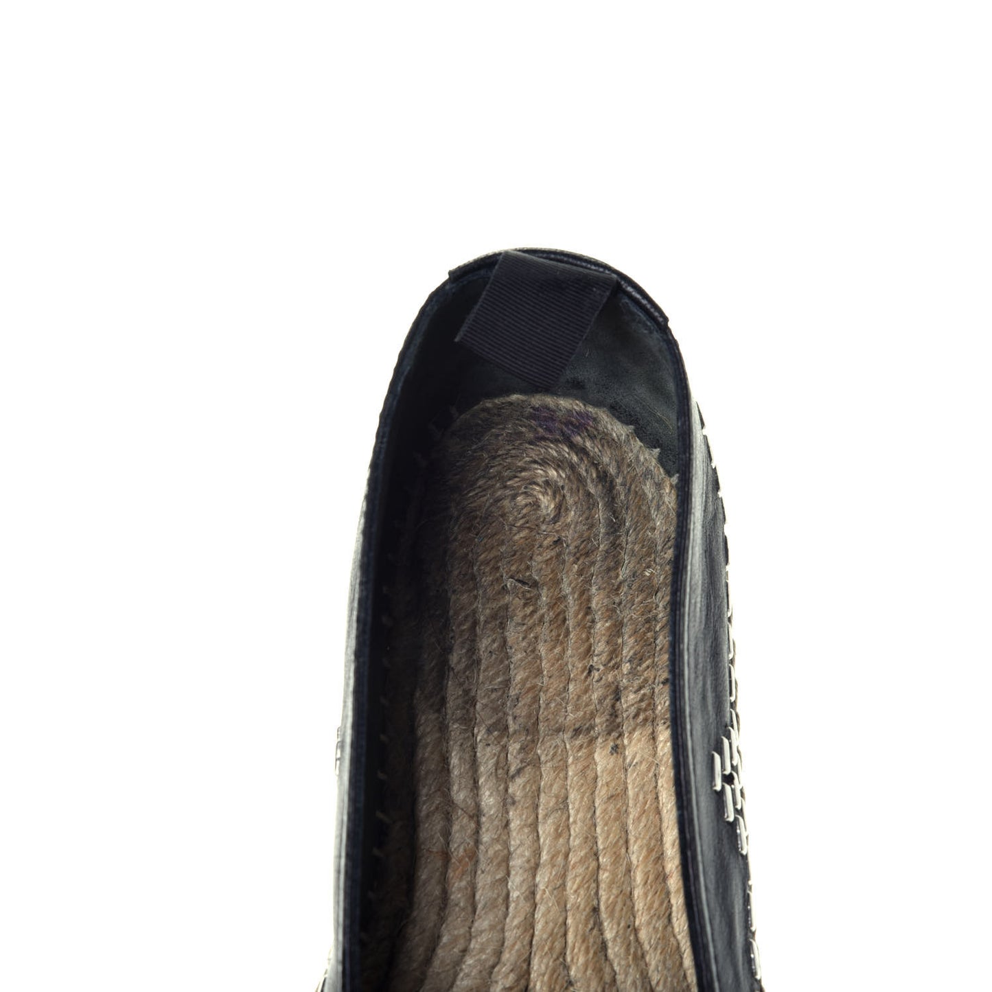 Nappa Studded Espadrilles 36.5 Black