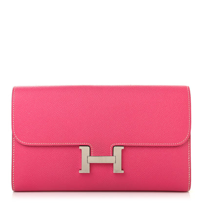 Hermes Epsom Constance Long Wallet Rose Tyrien 1 of 10