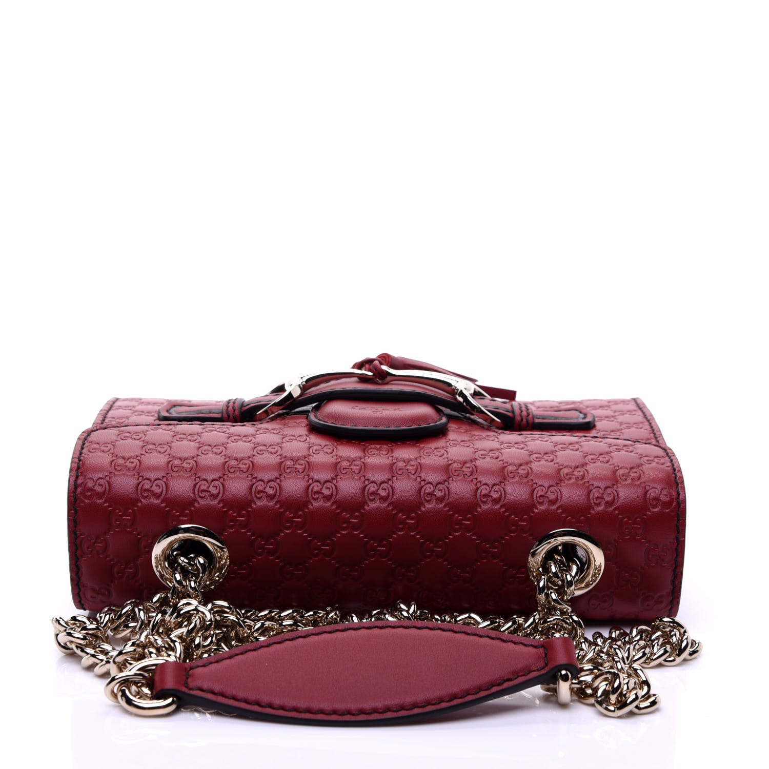 Gucci Soft Microguccissima Mini Emily Chain Shoulder Bag Rosso 10 of 11