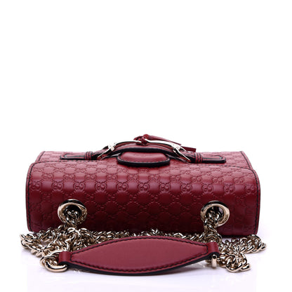 Gucci Soft Microguccissima Mini Emily Chain Shoulder Bag Rosso 10 of 11