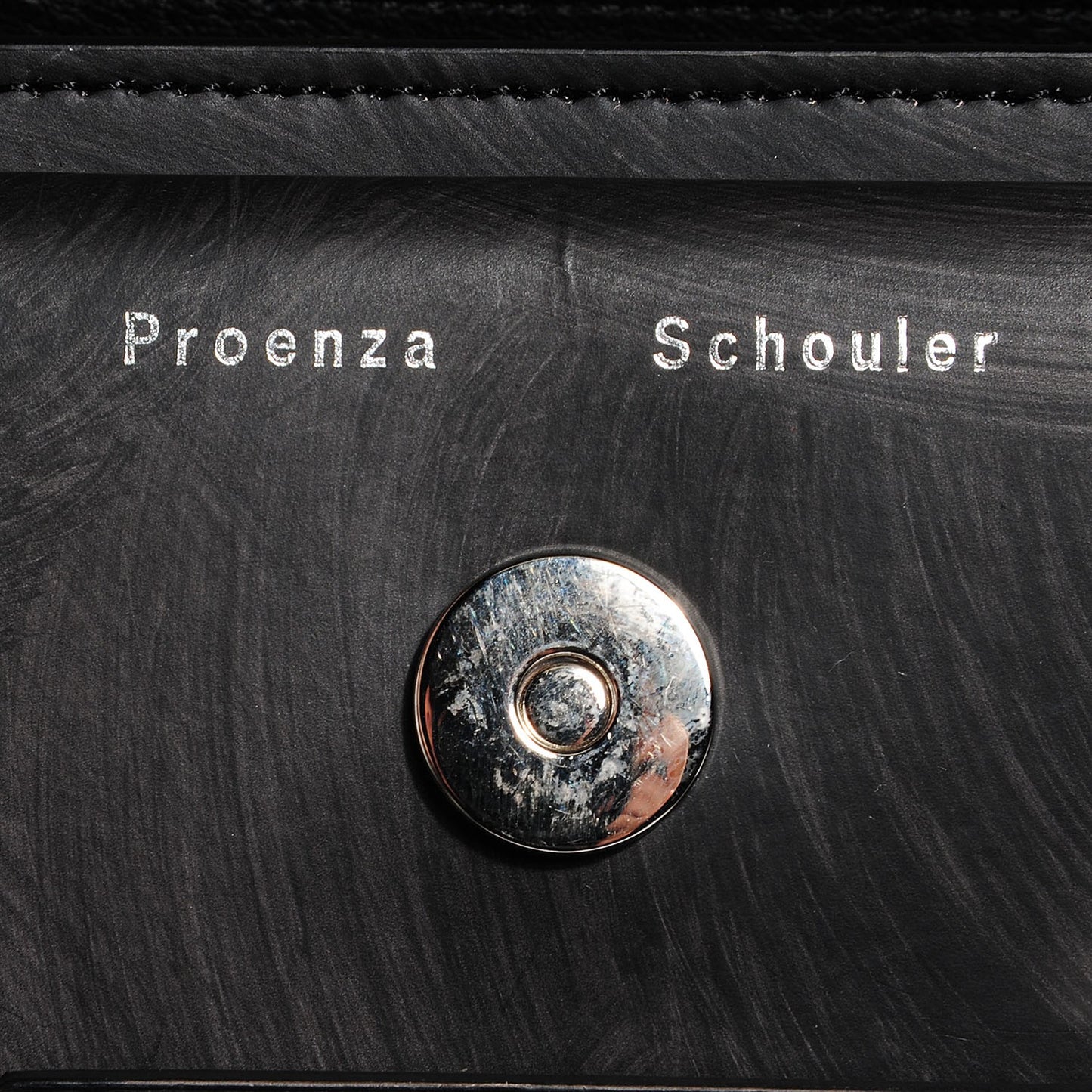 Smooth Chalkboard Calfskin PS11 Mini Classic Shoulder Bag Dark Grey