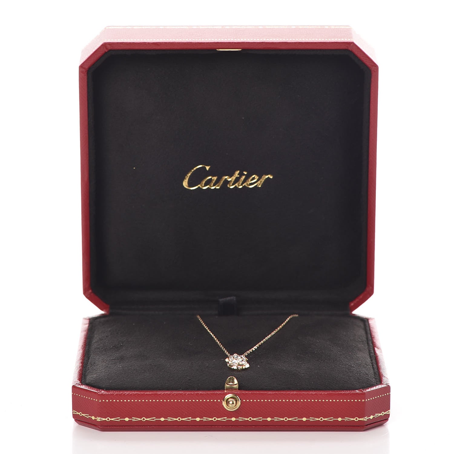 Cartier 18K Pink Gold Diamond Torute Pendant Necklace 7 of 7