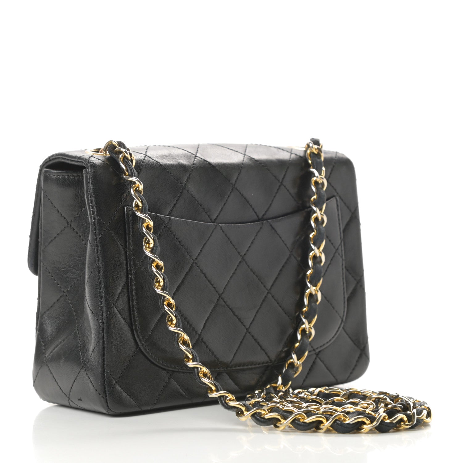 Chanel Lambskin Quilted Mini Square Flap Black 3 of 16