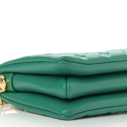 Louis Vuitton Lambskin Embossed Monogram Coussin BB Emeraude 8 of 9