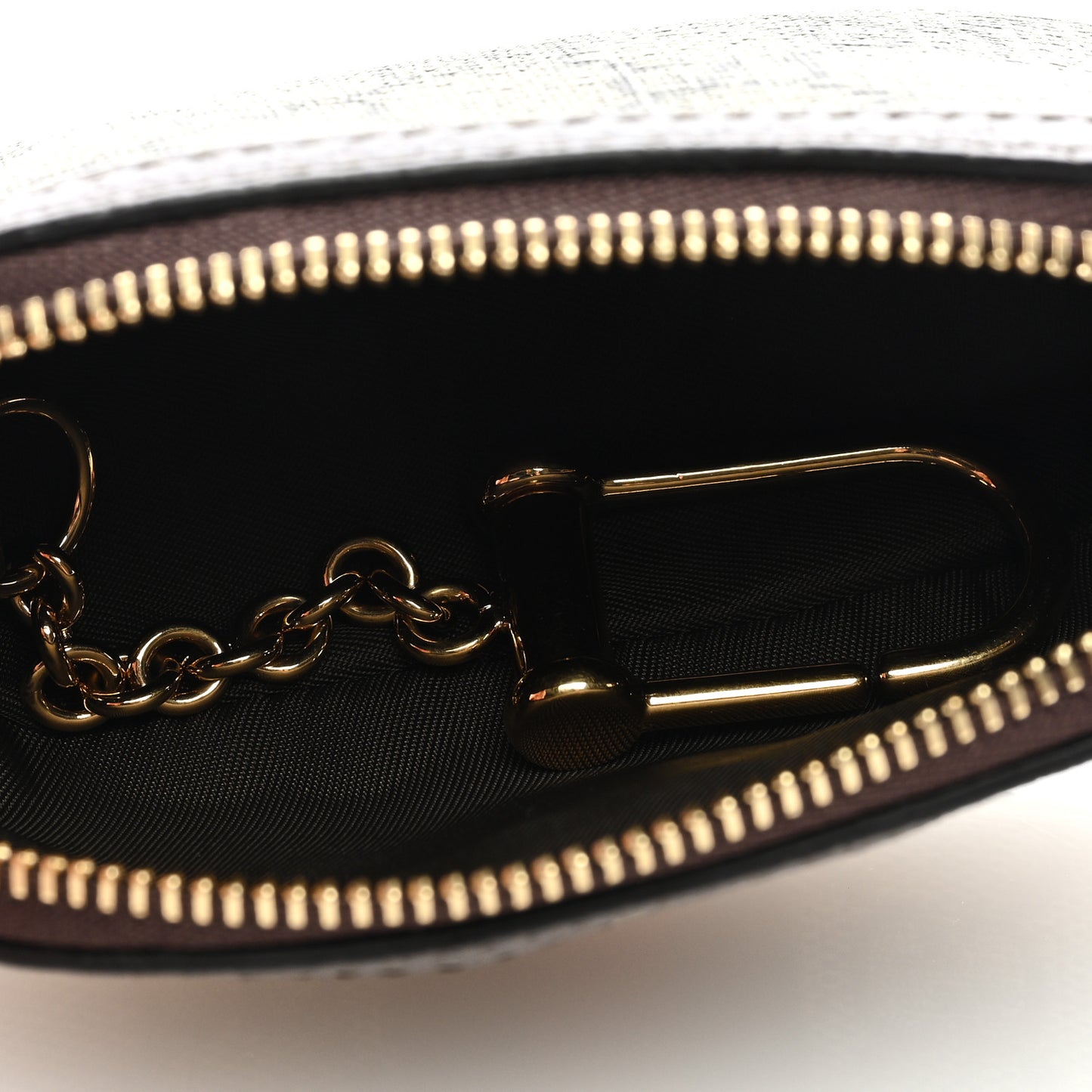GG Supreme Monogram Web Ophidia Dome Key Pouch Beige New Acero