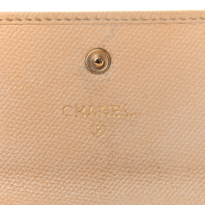 Chanel Grained Calfskin CC Button Compact Wallet Beige 8 of 14