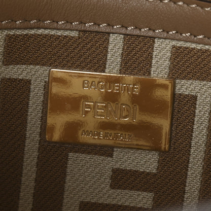 Fendi Canvas Pequin Striped Baguette Beige Sand 6 of 10