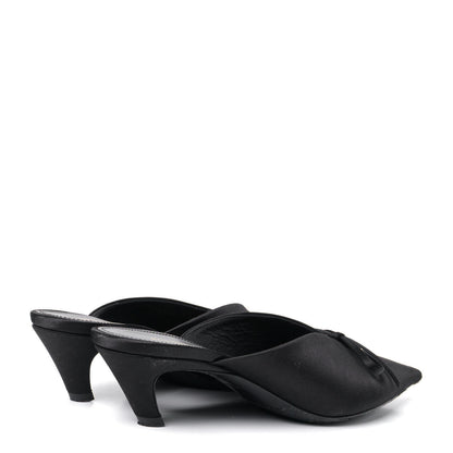 Balenciaga Satin Pointed Toe Knife Mules 39 Black 2 of 6