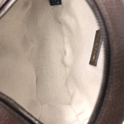 Gucci X ADIDAS Crystal Vintage Monogram Textured Dollar Calfskin Web Trefoil Small Ophidia Round Shoulder Bag Mid Natural Nut Off White New Acero 5 of 10
