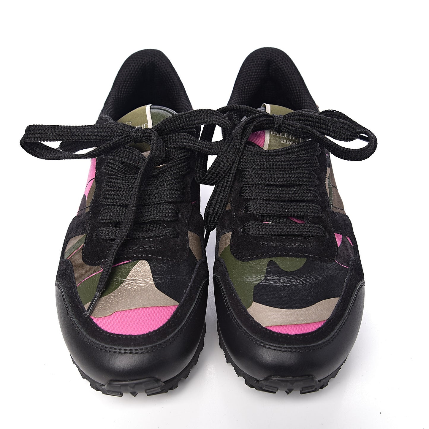 Nappa Fabric Suede Camouflage Womens Rockrunner Sneakers 35 Hot Pink