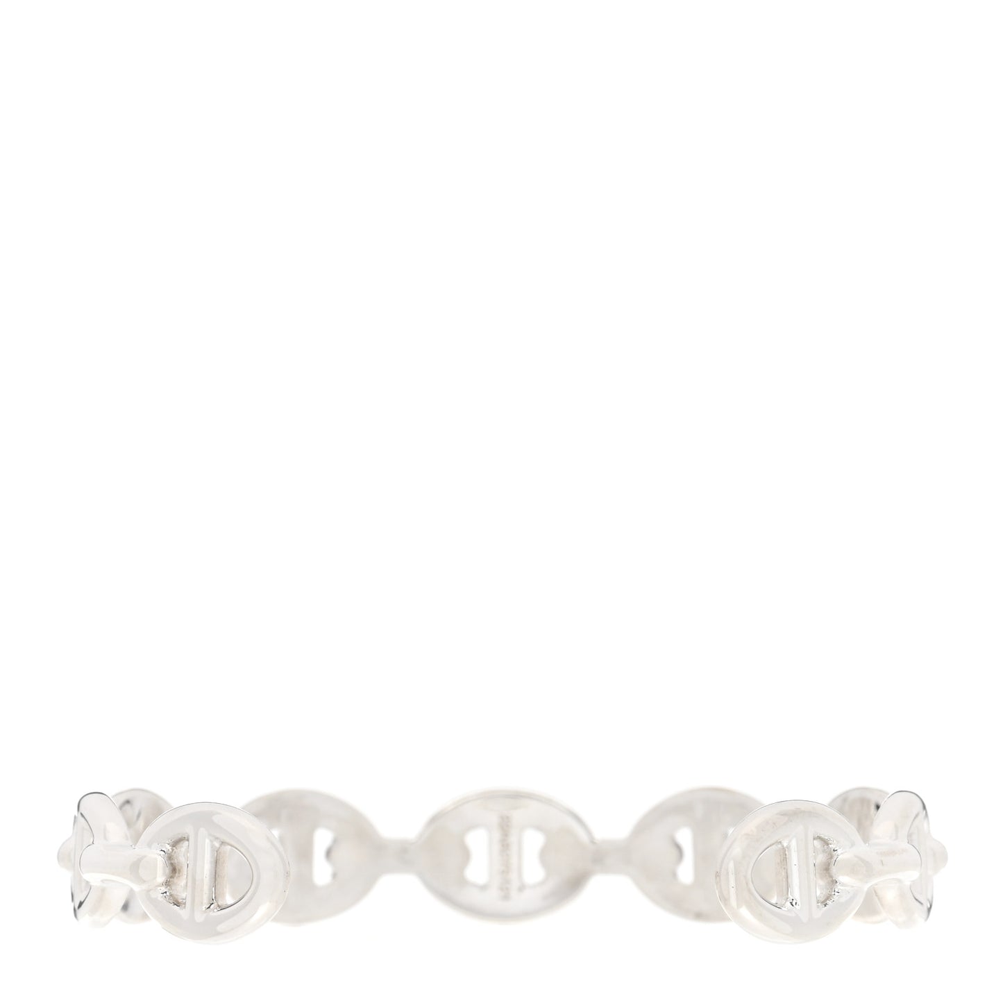 Sterling Silver MM Chaine d'Ancre Enchainee Cuff Bracelet SH