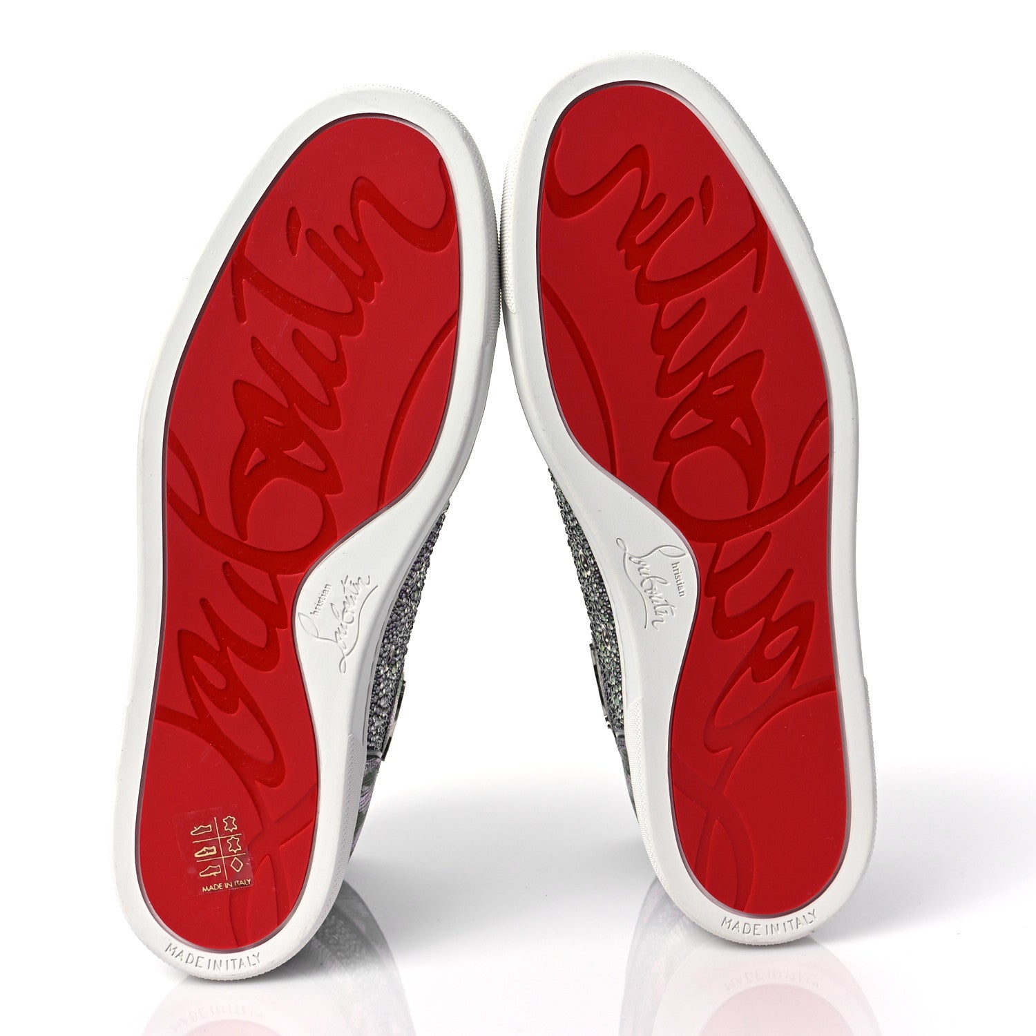 Christian Louboutin Veau Velours Strass Womens Louis Flat Sneakers 39 Renaissance 5 of 7