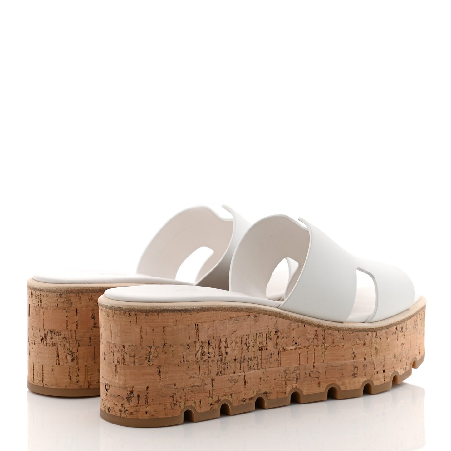 Calfskin Cork Eze 30 Sandals 39 White