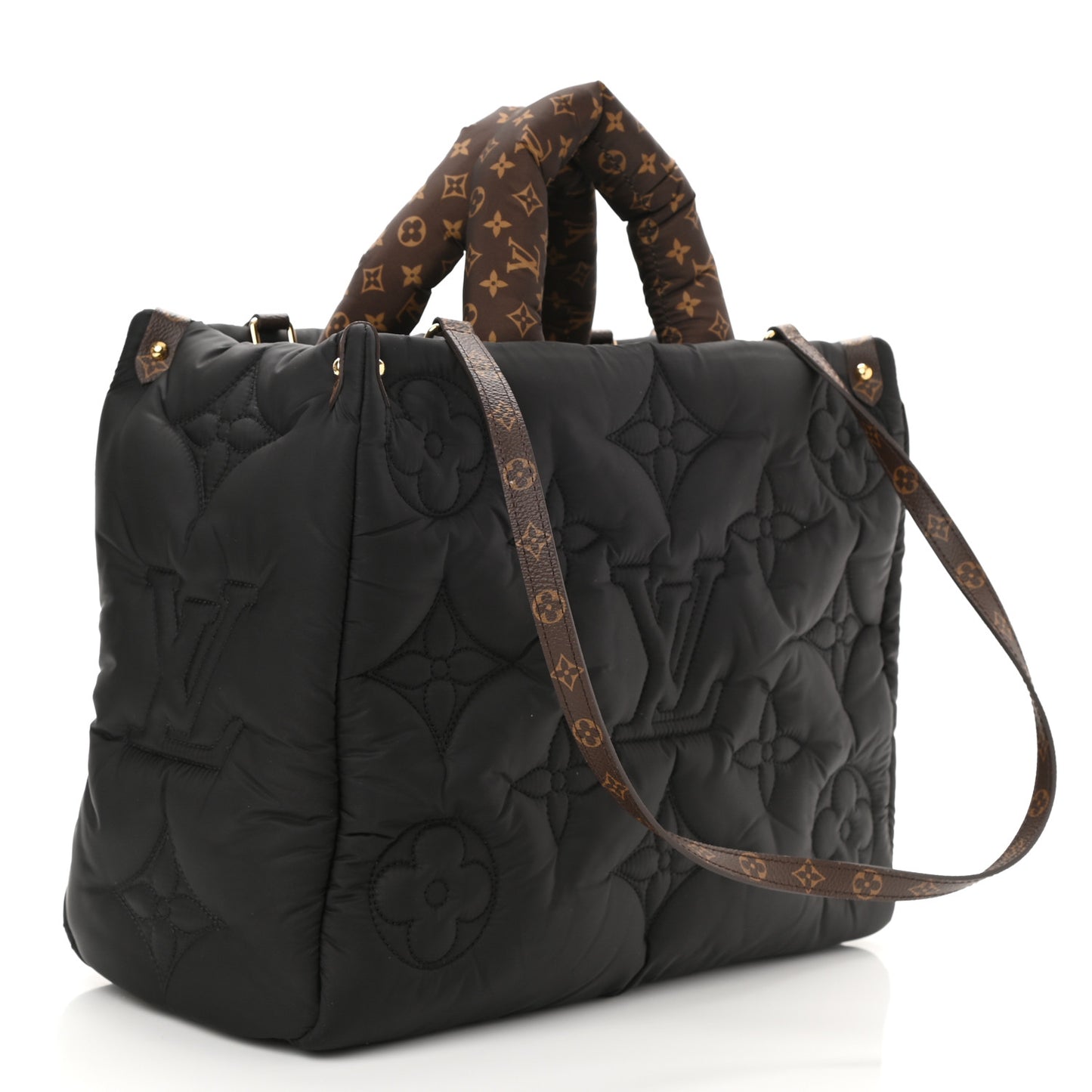 Econyl Monogram Pillow Giant Onthego MM Black
