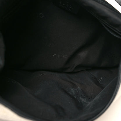 Gucci Canvas Calfskin Jackie O Hobo Black Tan 5 of 12