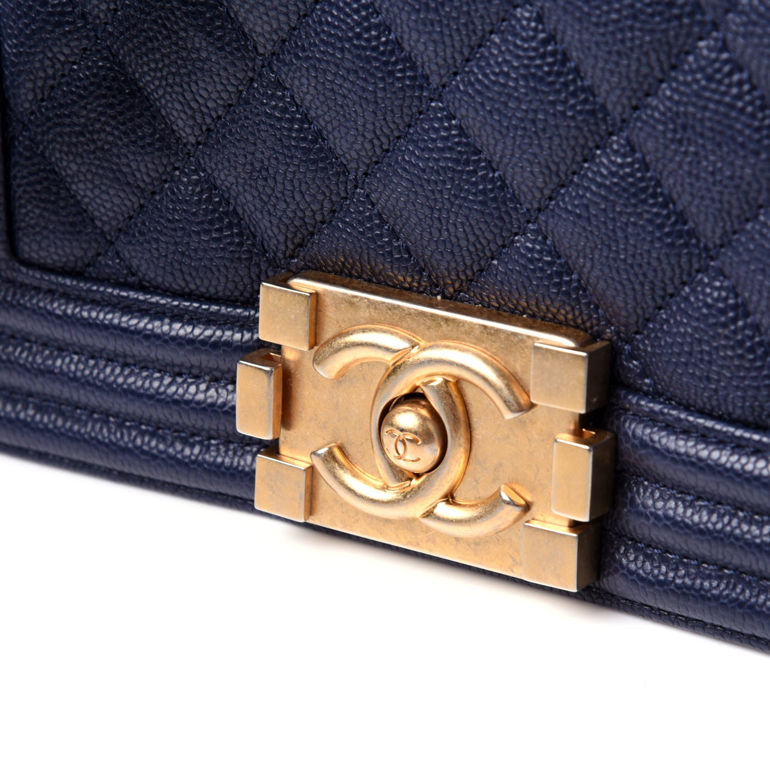 Chanel Caviar Quilted Small Boy Flap Navy 20 of 23