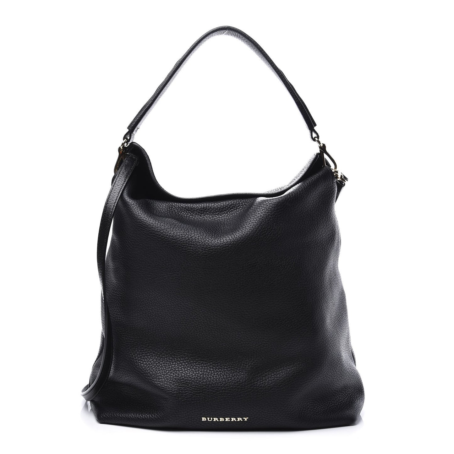 Grainy Calfskin Medium Cale Hobo Black