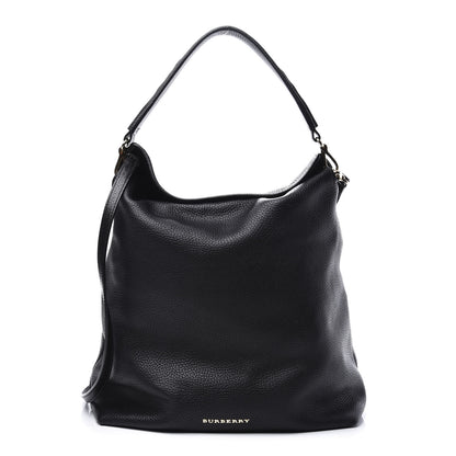 Burberry Grainy Calfskin Medium Cale Hobo Black 1 of 11