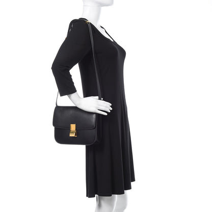 Celine Box Calfskin Medium Classic Box Flap Bag Black 2 of 13
