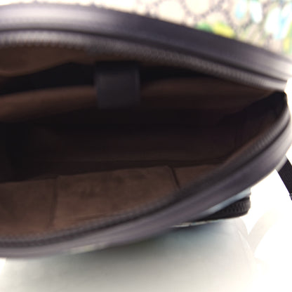 Gucci GG Supreme Monogram Blooms Medium Day Backpack Beige Blue Navy 4 of 9