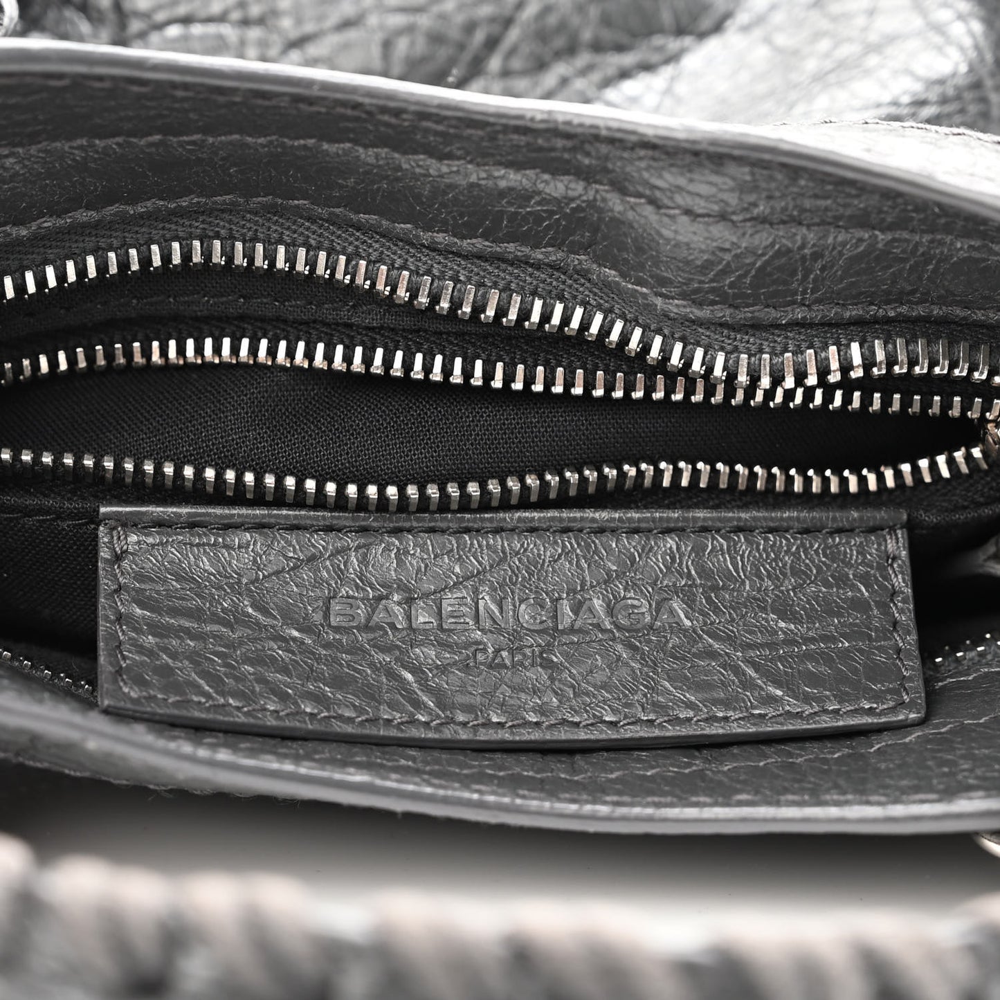 Agneau Giant 12 Silver Hardware Mini City Gris Fossile Anthracite