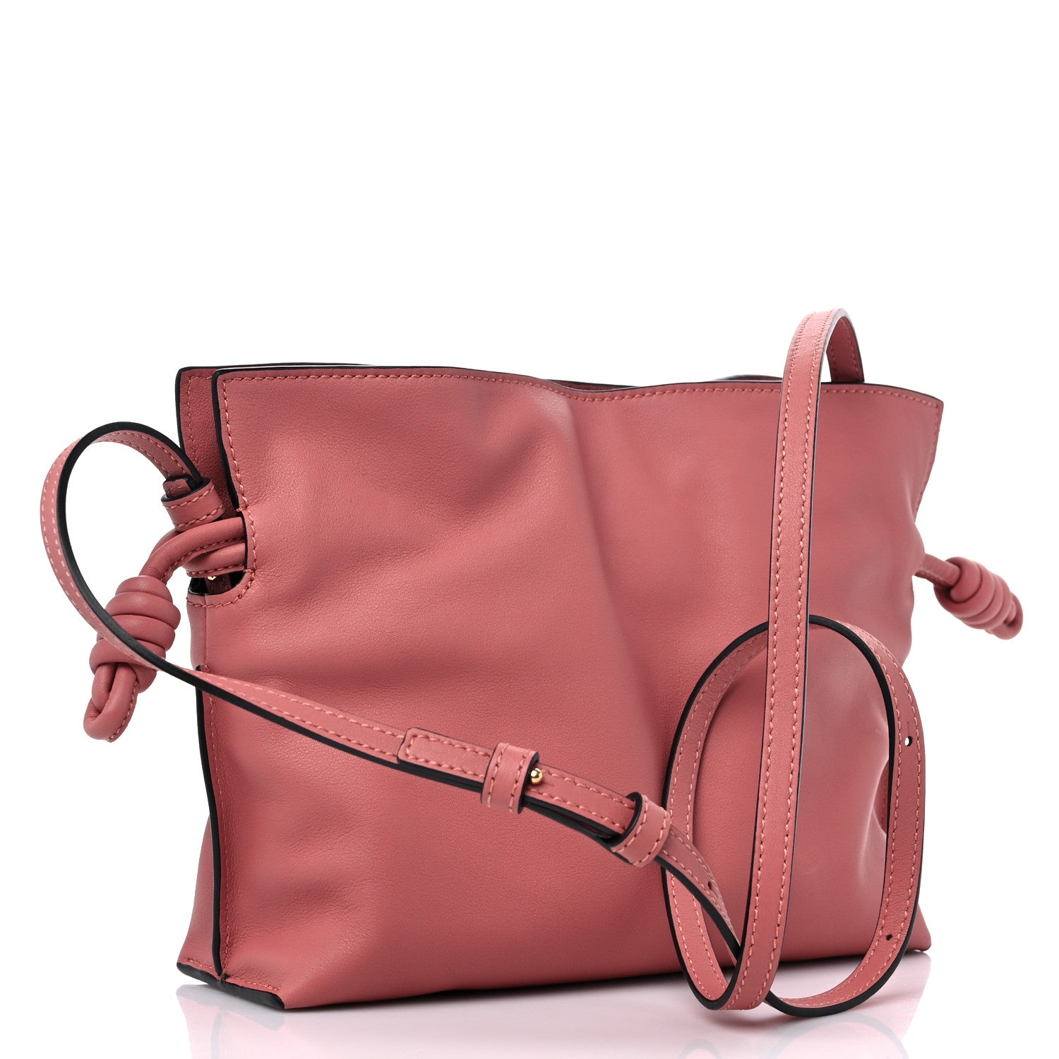 Loewe Calfskin Mini Flamenco Knot Clutch Pink 3 of 8