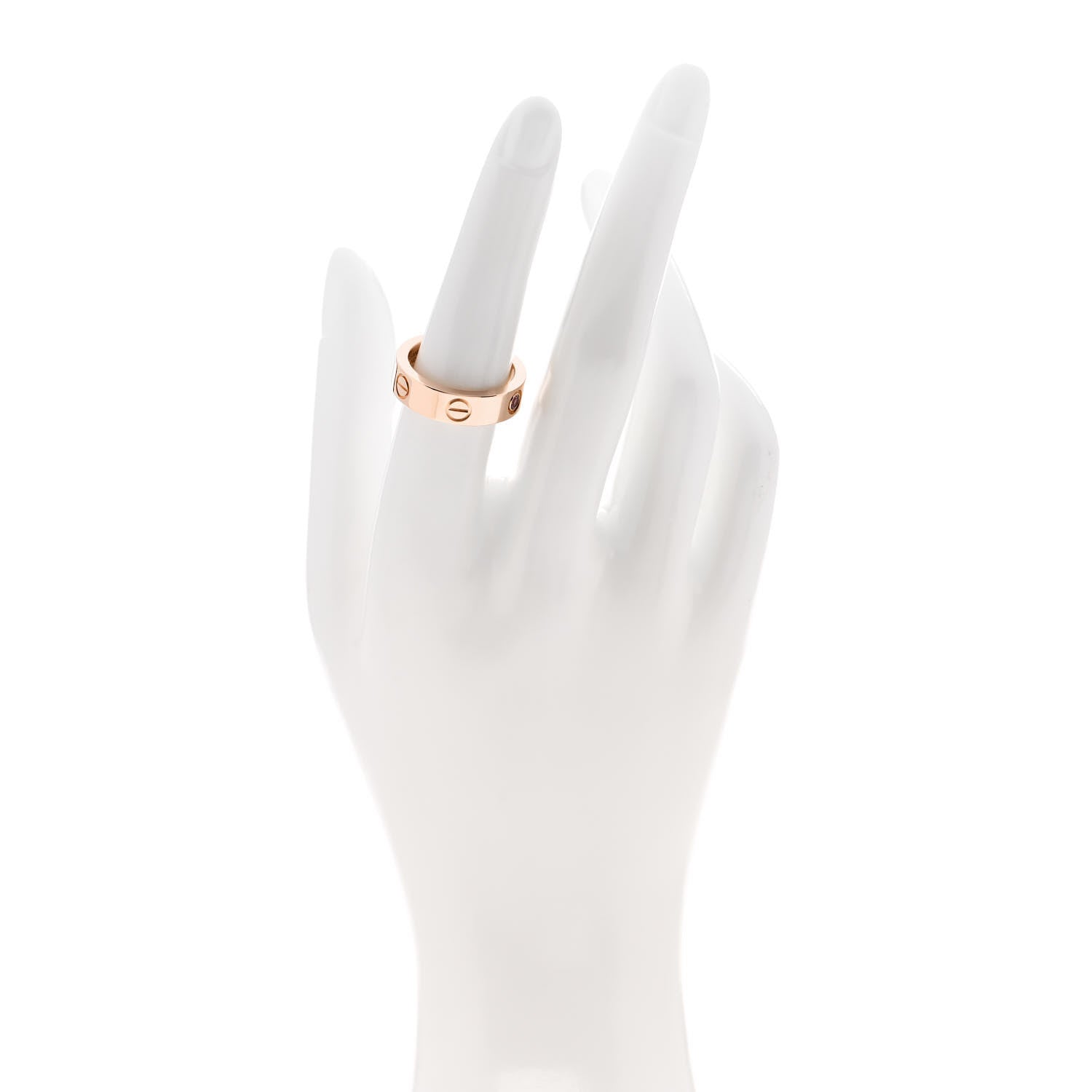 Cartier 18K Pink Gold Pink Sapphire 5.5mm LOVE Ring 54 6.75 2 of 5