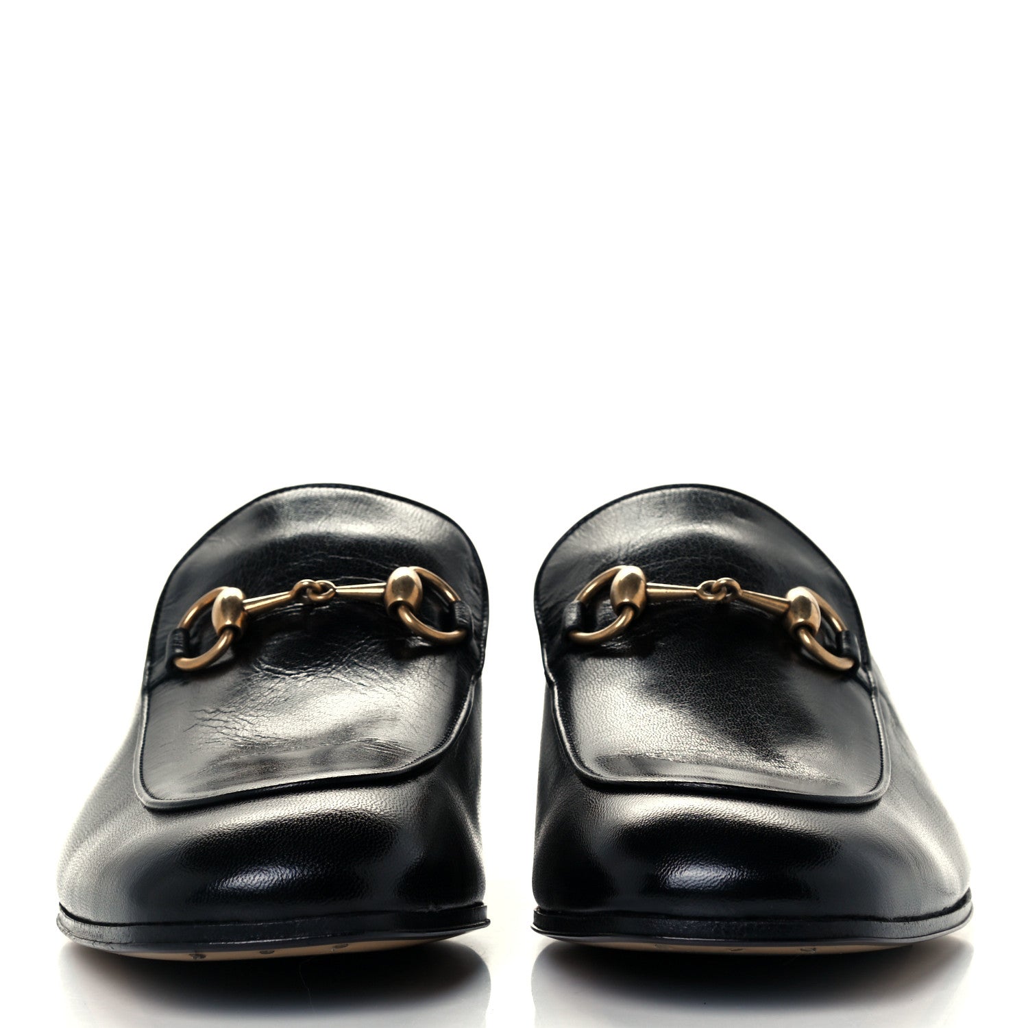 Gucci Goatskin Mens Horsebit Loafers 8.5 Black 3 of 10