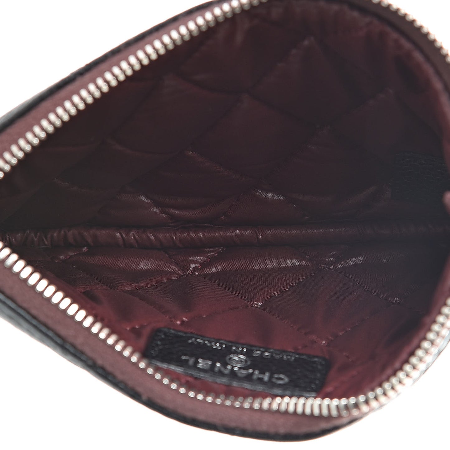 Caviar Quilted Small Cosmetic Case Black