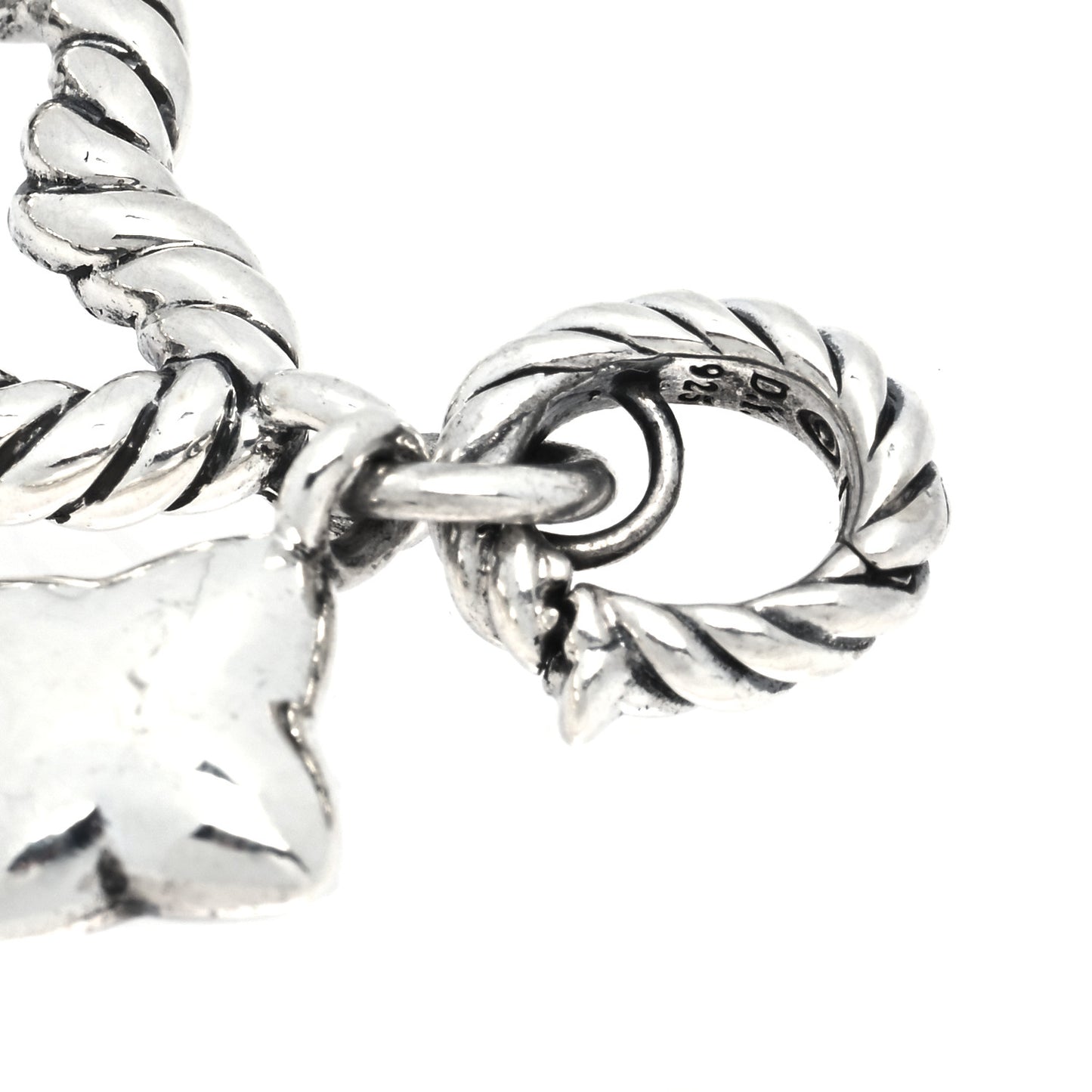 Sterling Silver Double Quatrefoil Enhancer Charm Pendant