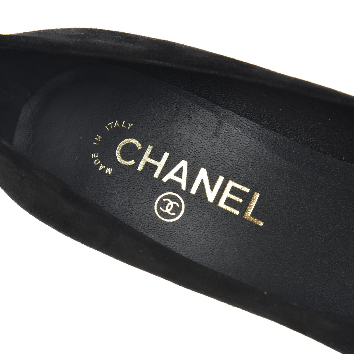 Suede Cap Toe CC Pumps 38 Black