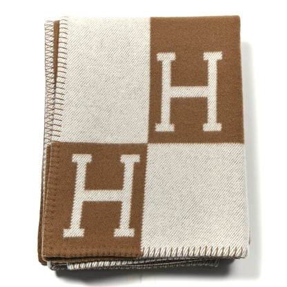 Hermes Wool Cashmere Avalon Blanket Ecru Camel 1 of 3