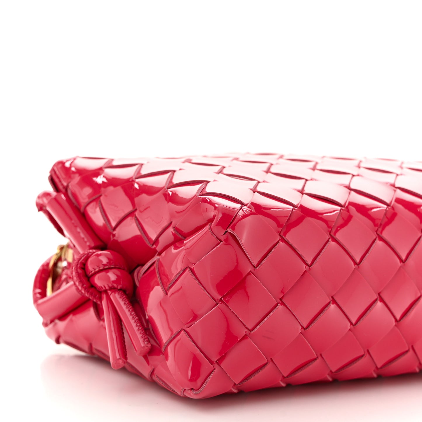 Patent Nappa Intrecciato Mini Loop Camera Bag Candy Stripe