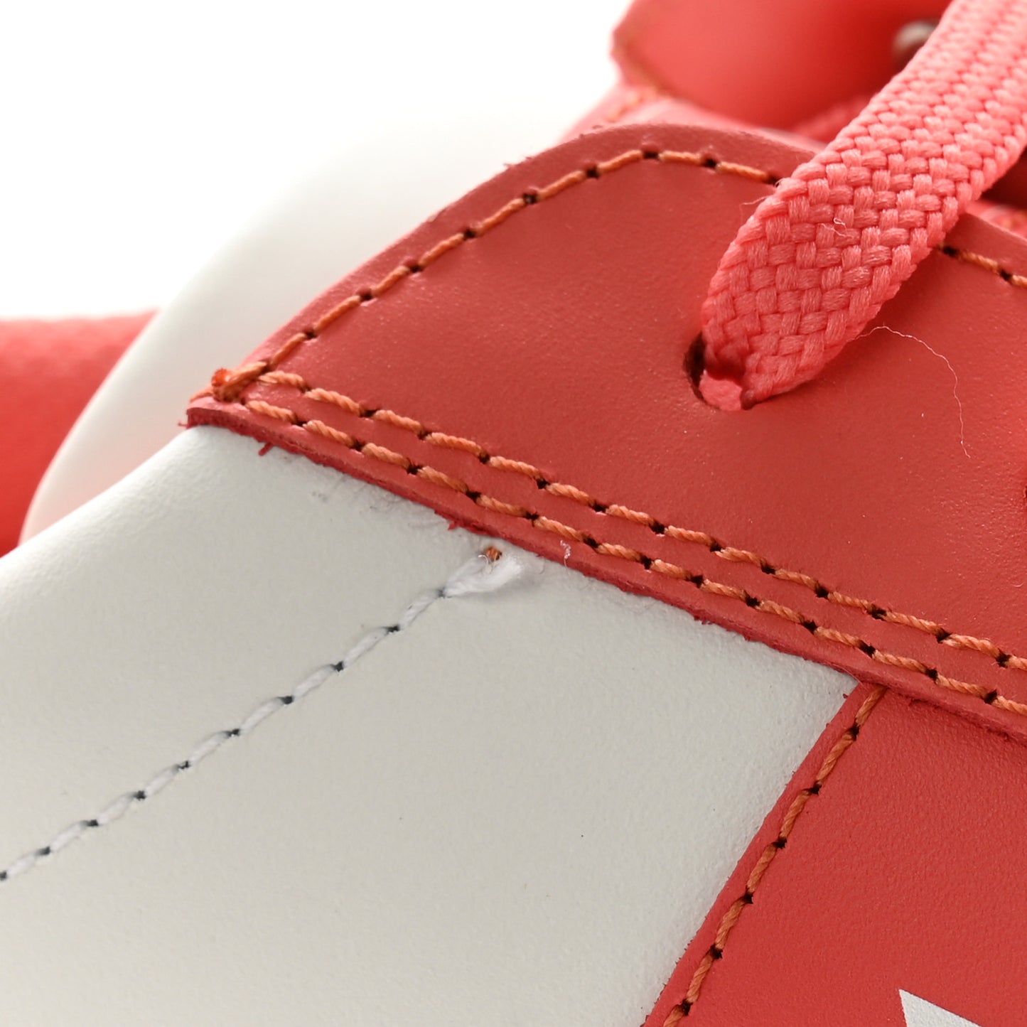 Calfskin Dior Star Ors Low Top Sneakers 37.5 Coral White