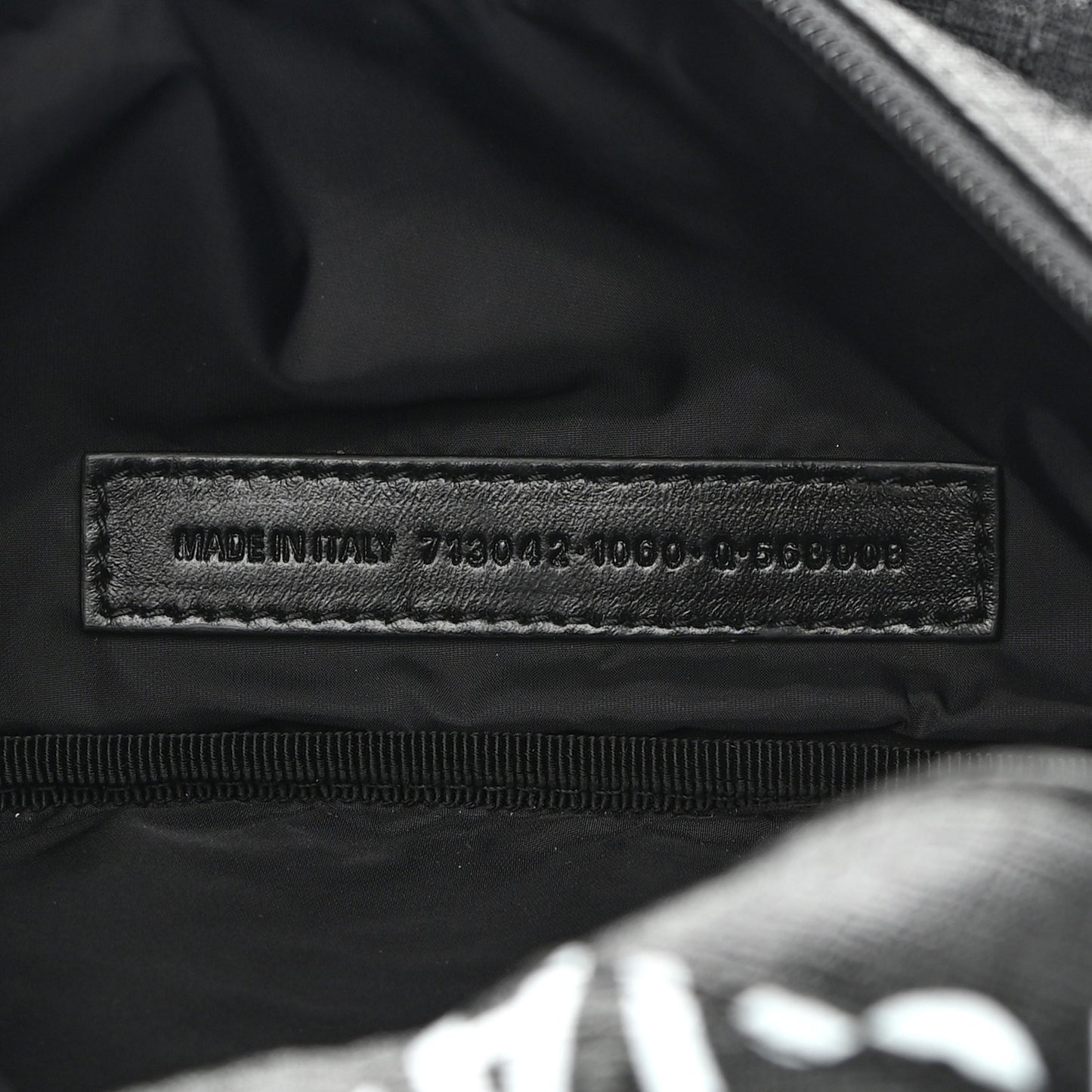 Coated Canvas BB Monogram Allover Logo Medium Signature Beltpack Black Grey White
