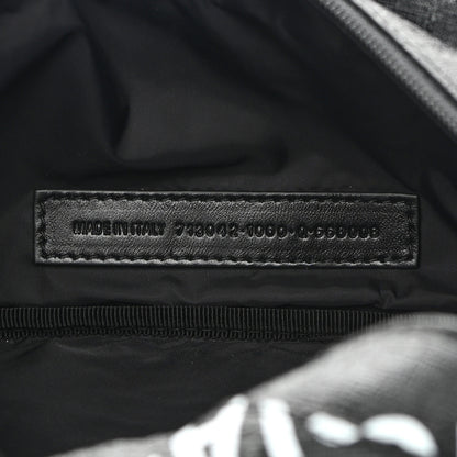 Balenciaga Coated Canvas BB Monogram Allover Logo Medium Signature Beltpack Black Grey White 7 of 10