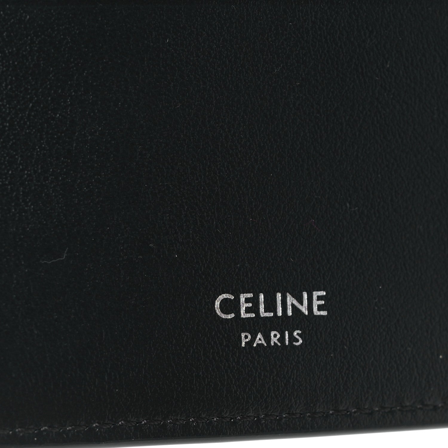 Celine HOMME Calfskin Logo Bi-Fold Wallet Black 6 of 9
