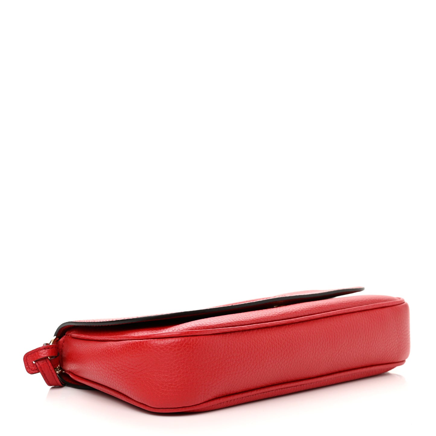 Pebbled Calfskin Medium Soho Flap Crossbody Vibrant Red
