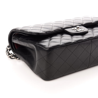 Chanel Lambskin Quilted Jumbo Double Flap Black 8 of 9