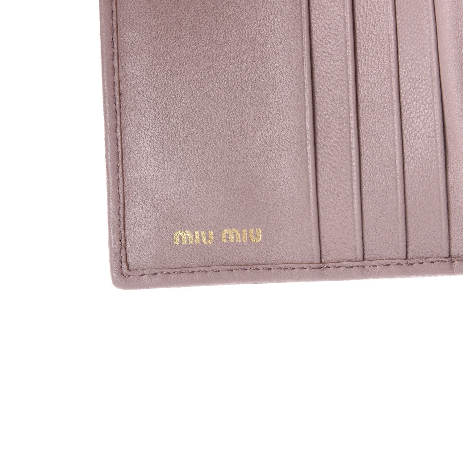 Miu Miu Nappa Matelasse Lux Flap Wallet Cammeo 6 of 6