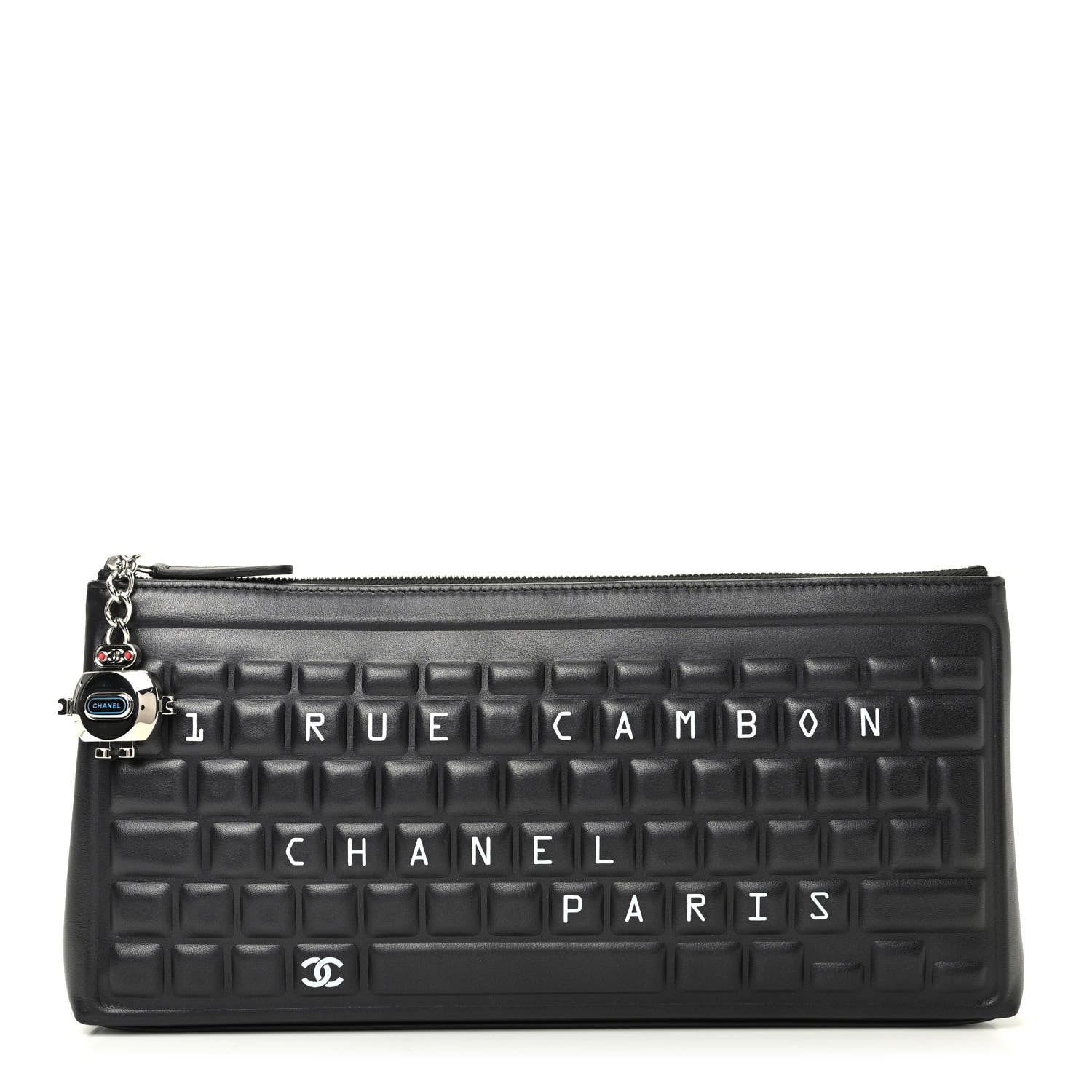 Chanel Metallic Calfskin Keyboard Pouch Black 1 of 10