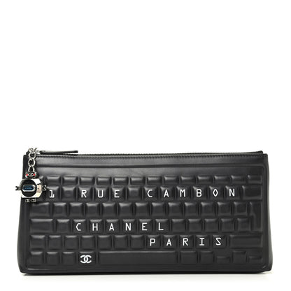 Chanel Metallic Calfskin Keyboard Pouch Black 1 of 10