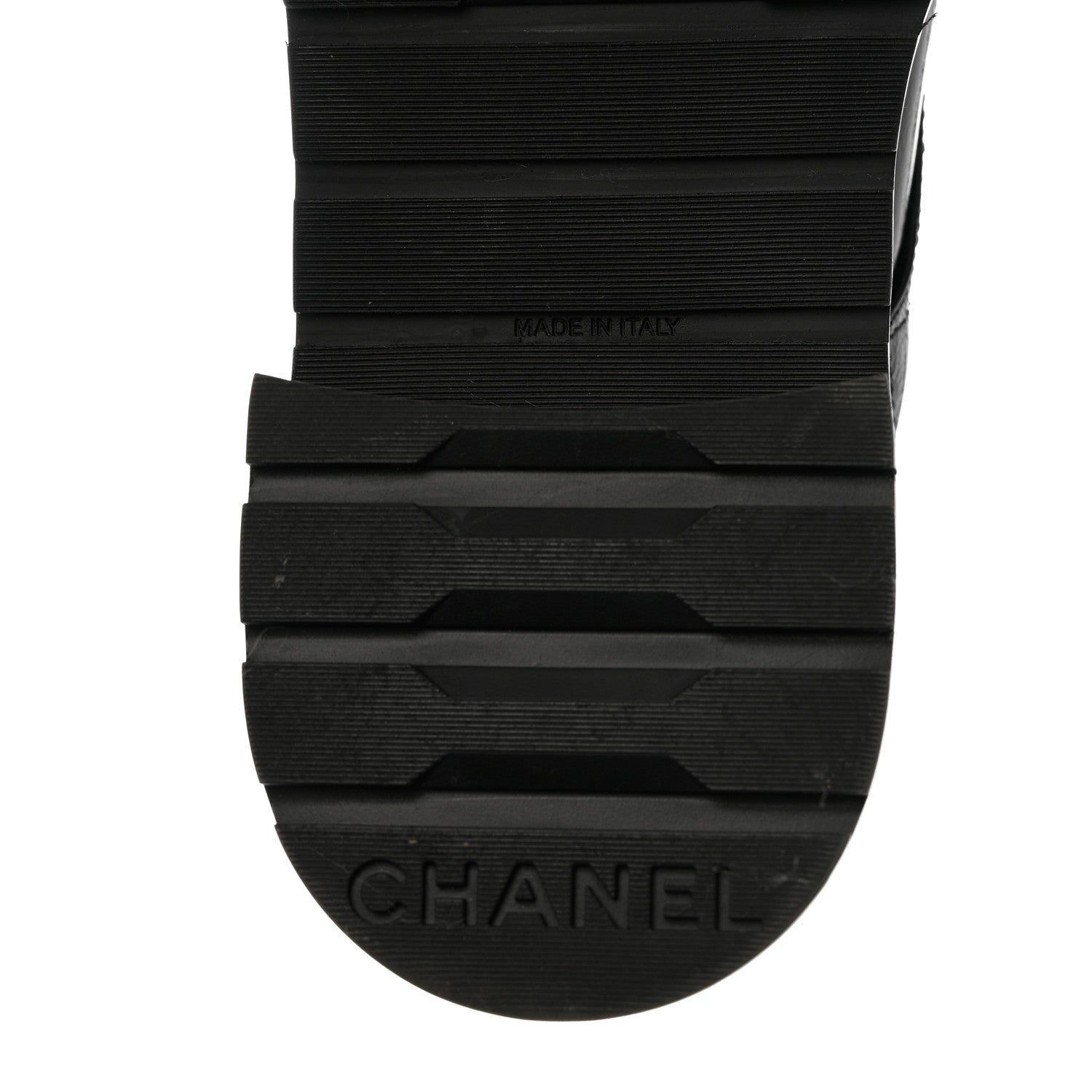 Chanel Shiny Goatskin Calfskin Quilted Lace Up Combat Boots 39.5 Black 8 of 9