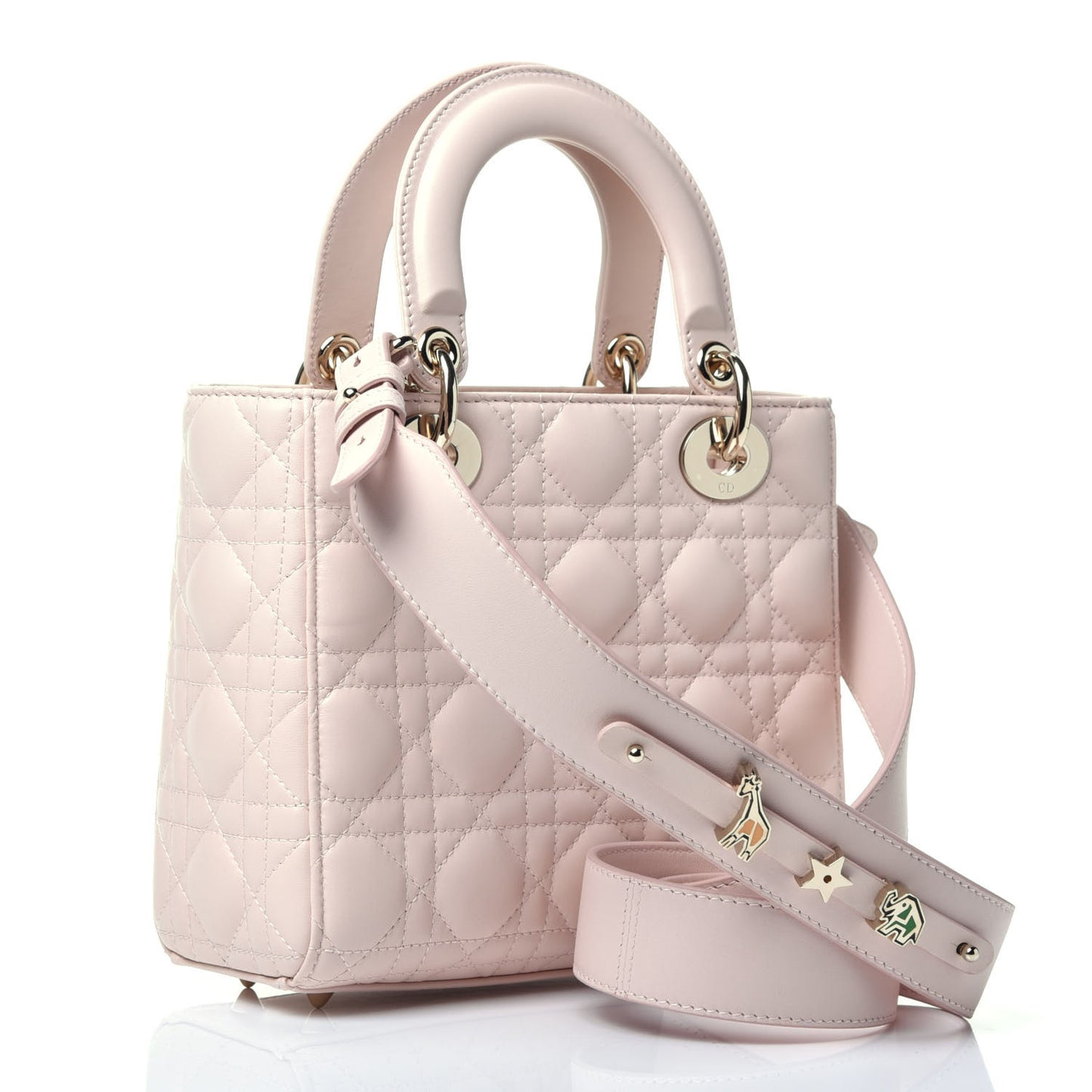 Lambskin Cannage Small My ABCDior Lady Dior Powder Pink