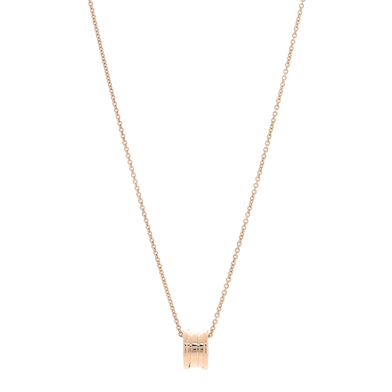 Bulgari 18K Rose Gold B.Zero1 Pendant Necklace 1 of 4