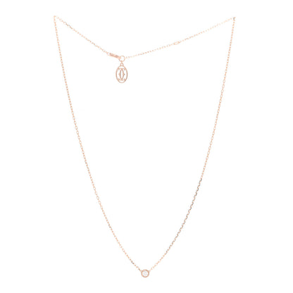 Cartier 18K Pink Gold Diamond SM D'Amour Pendant Necklace 3 of 7