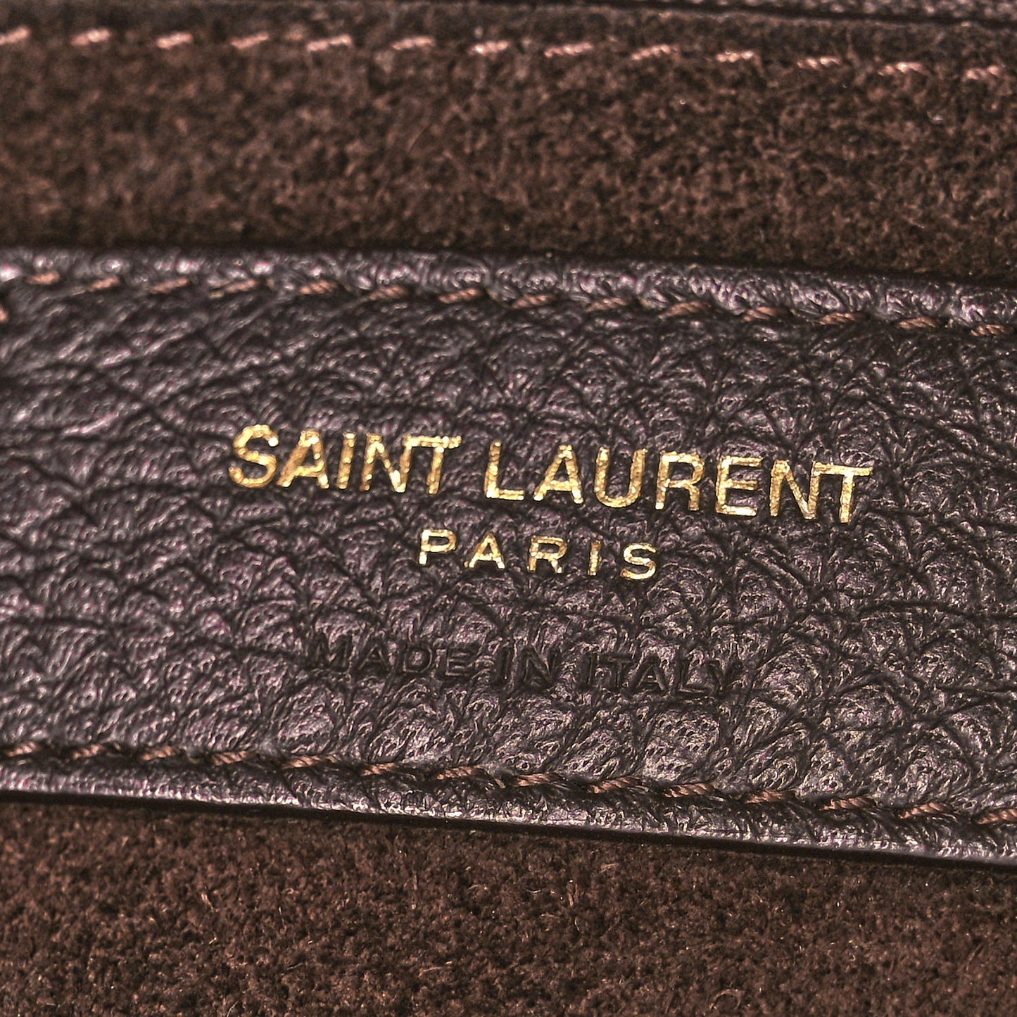 Grained Deerskin Bea Tote Marron Fonce