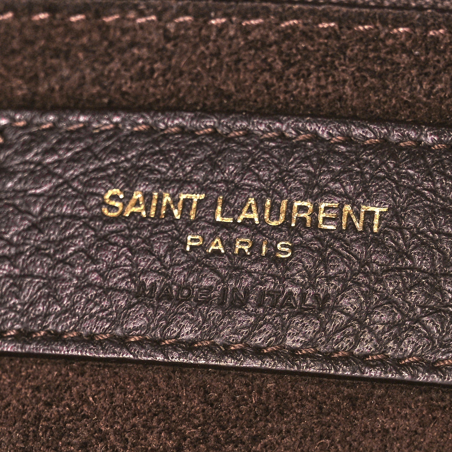 Saint Laurent Grained Deerskin Bea Tote Marron Fonce 6 of 12