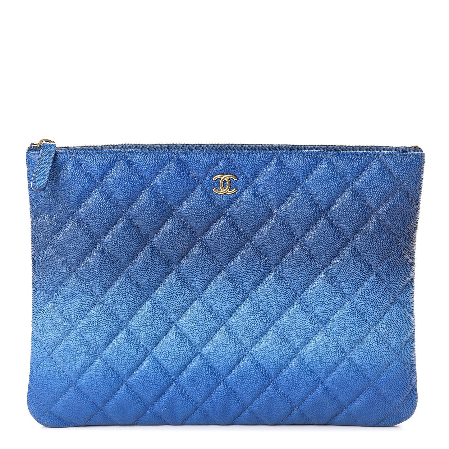 Caviar Ombre Medium Cosmetic Case Blue