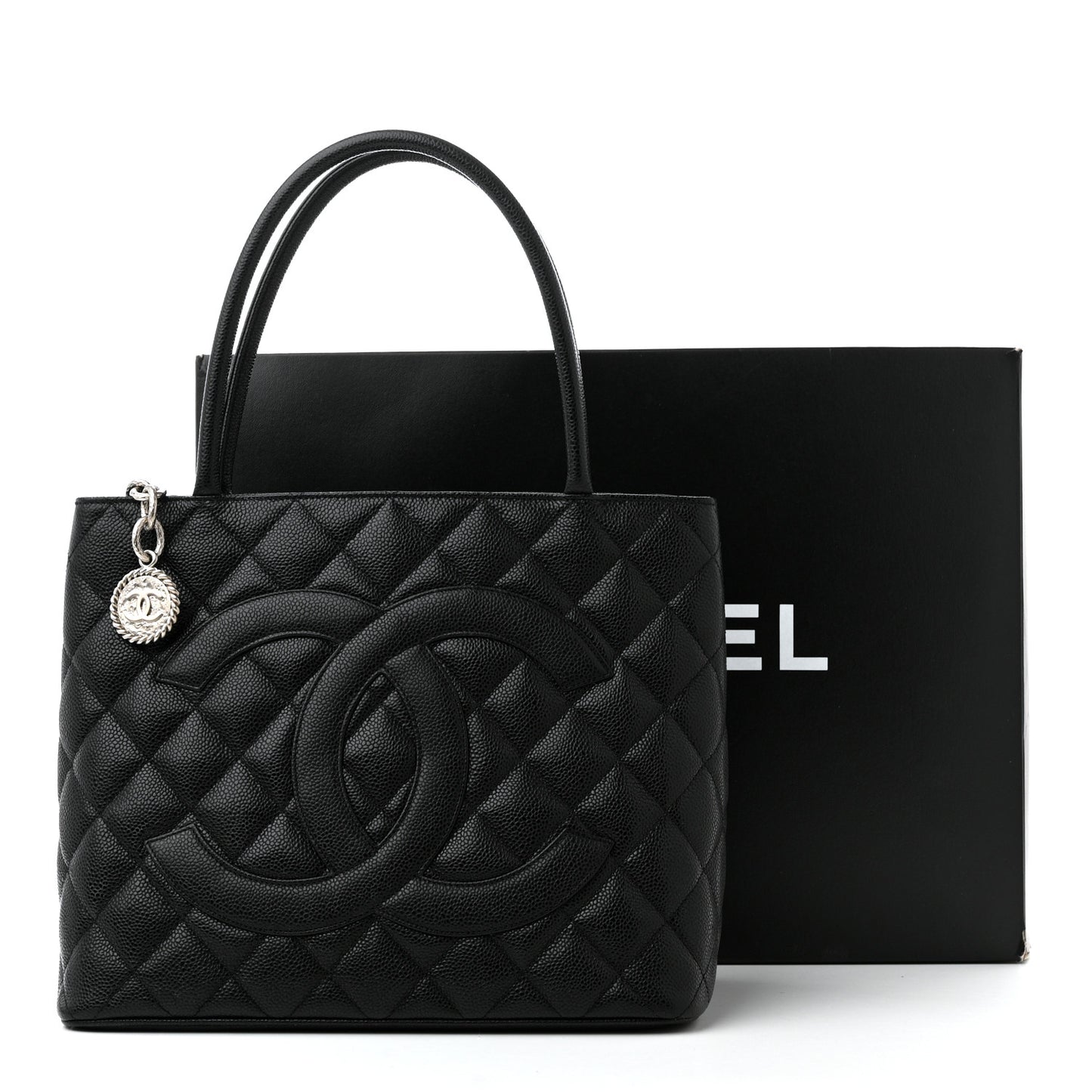 Caviar Quilted Medallion Black